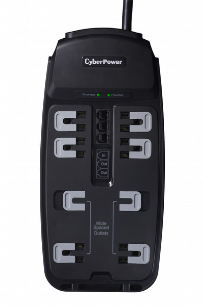 CyberPower CSP806T 8AC outlet(s) 125V 1.8m Black surge protector