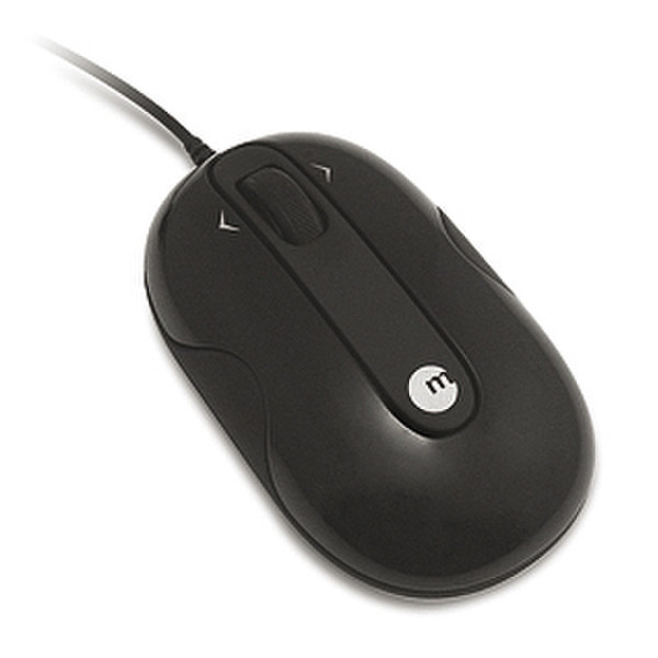 Macally PEBBLE USB Лазерный 400dpi Черный компьютерная мышь