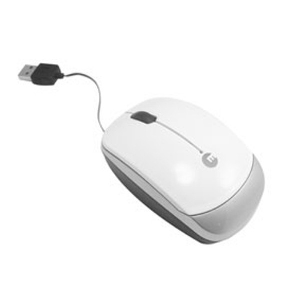 Macally Retractable USB Laser Mouse USB Оптический 800dpi Белый компьютерная мышь