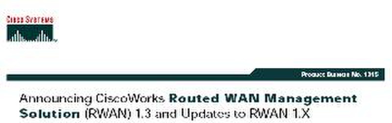Cisco Bdl LMS RWAN Solu v1.2 EN CD W32 SOL