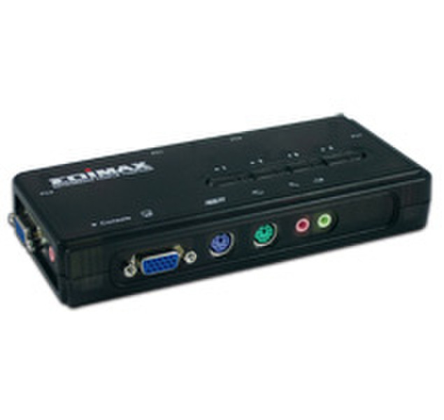 Edimax EK-PAK4 PS/2 KVM Switch Schwarz Tastatur/Video/Maus (KVM)-Switch