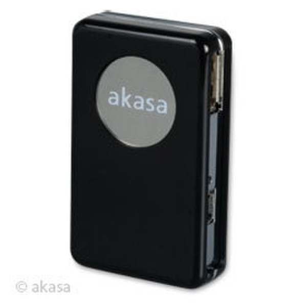 Akasa USB-hub Black Card Reader Неуправляемый Черный