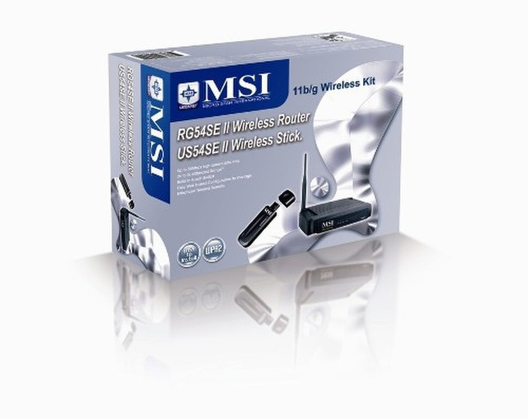 MSI Wireless Starter Kit Schwarz WLAN-Router