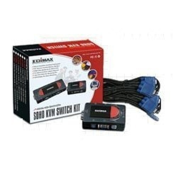Edimax EK-2USK 2 Port USB KVM Switch Kit Черный KVM переключатель