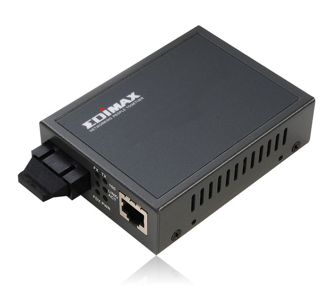 Edimax 100BaseTX to single mode Fiber Optic SC converter, 60KM---replacement сетевой медиа конвертор