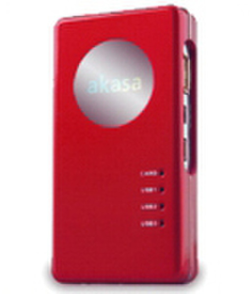 Akasa Red Combo Card Reader Red card reader