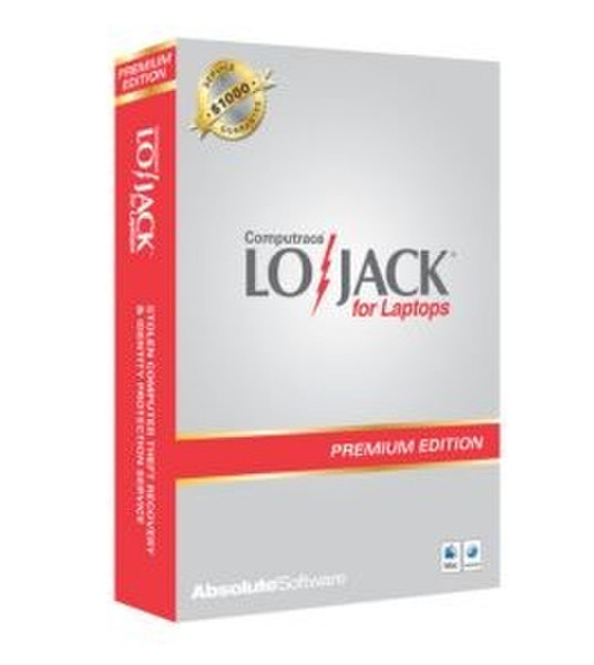 Absolute Software LoJack for Laptops Premium, 1 Year, Mac
