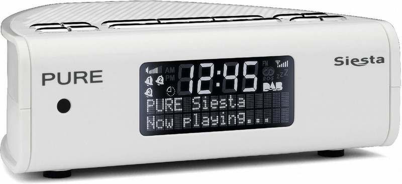 Pure Siesta Uhr Digital Weiß Radio