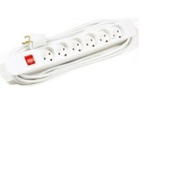 Microconnect GRUEDBM6H015 6AC outlet(s) 1.5m White surge protector