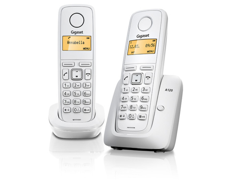 Gigaset A120 Duo DECT Caller ID White