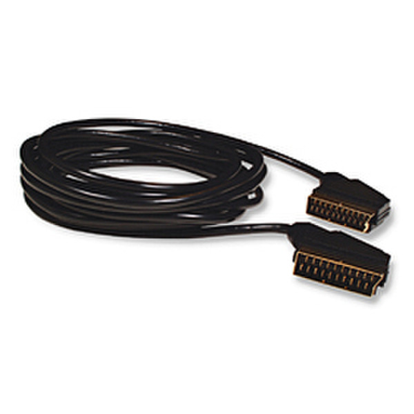 Belkin Scart-naar-scartkabel (21-polig) - 3 m 3m Black SCART cable