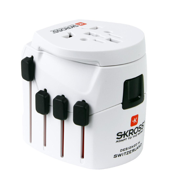Skross World Adapter Pro+ Универсальный Универсальный Белый адаптер сетевой вилки