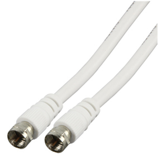 Valueline CABLE-527 1.5m F F White coaxial cable