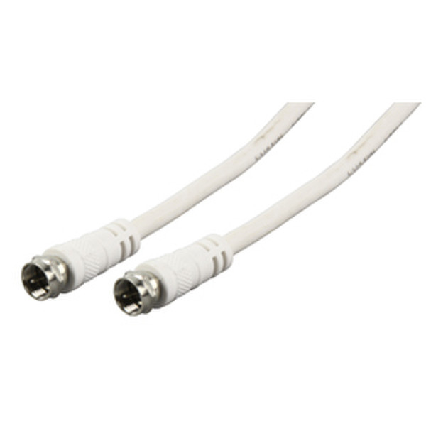 Valueline CABLE-527PR 1.5m F F White coaxial cable