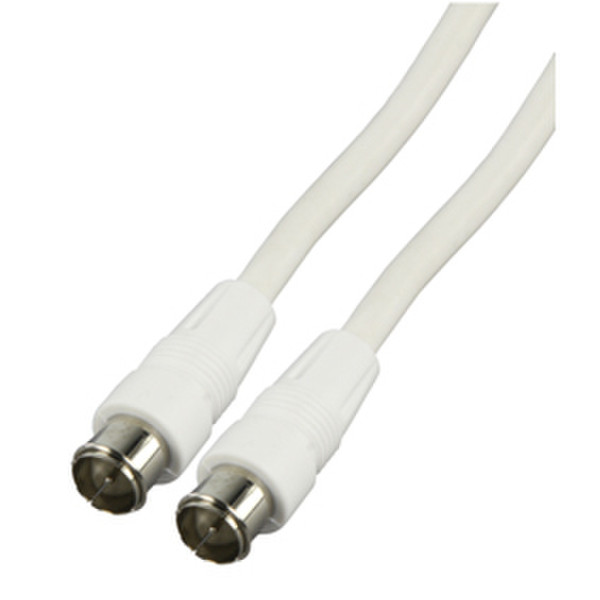 Valueline CABLE-529 1.5m F F White coaxial cable