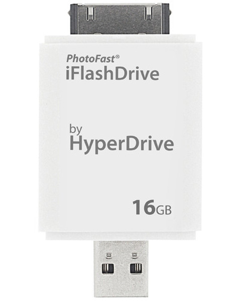 Sanho iFlashDrive 16GB 16GB USB 2.0 Typ A Grau, Weiß USB-Stick
