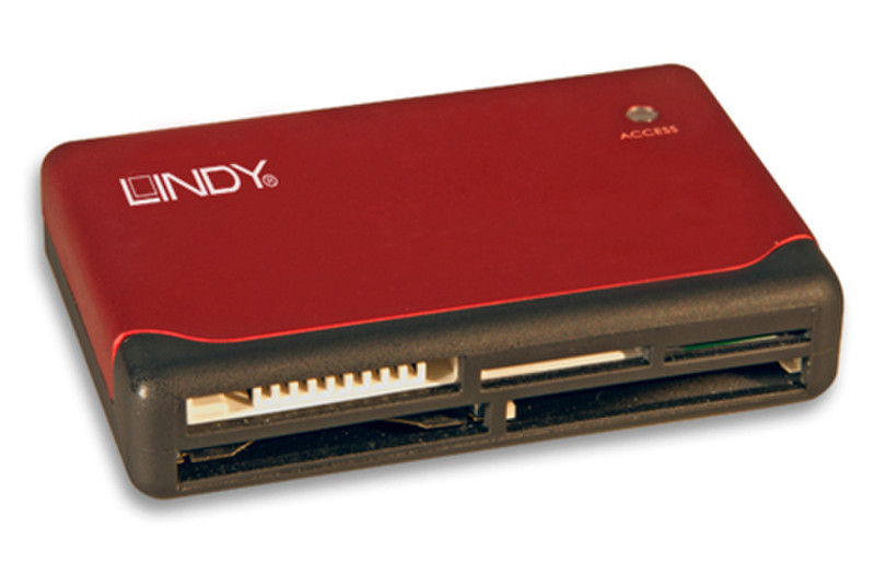 Lindy 42741 USB 2.0 Красный устройство для чтения карт флэш-памяти