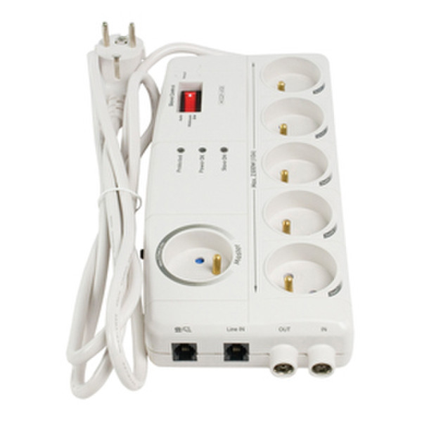 König CMP-MSSP06F 6AC outlet(s) 1.8m White surge protector