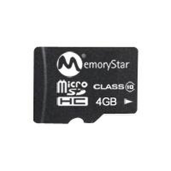 MemoryStar microSDHC 4GB, Class 10 4GB MicroSDHC Class 10 memory card