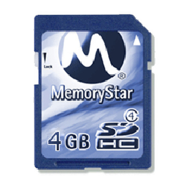 MemoryStar SDHC 4GB, Class 4 4GB SDHC Class 4 memory card