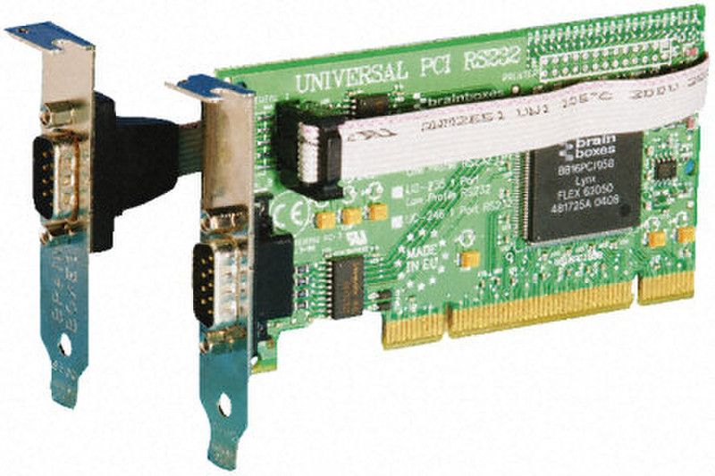 Brainboxes Low Profile PCI 1 + 1 Schnittstellenkarte/Adapter