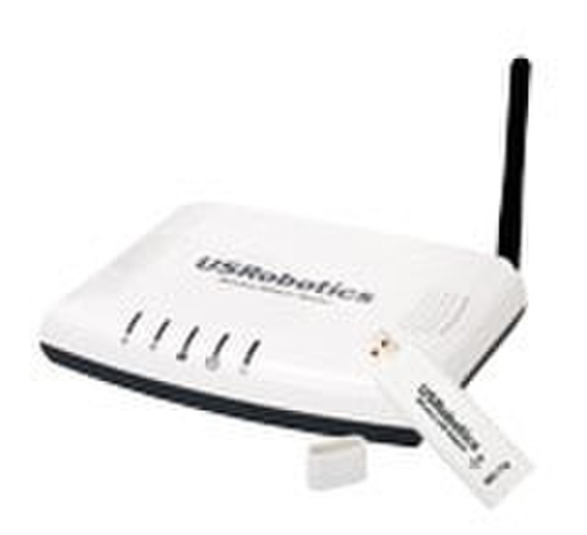US Robotics 802.11g Wireless ADSL2+ Starter Kit White wireless router