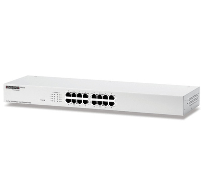 Edge-Core 16-port Fast Ethernet Unmanaged Switch Unmanaged White