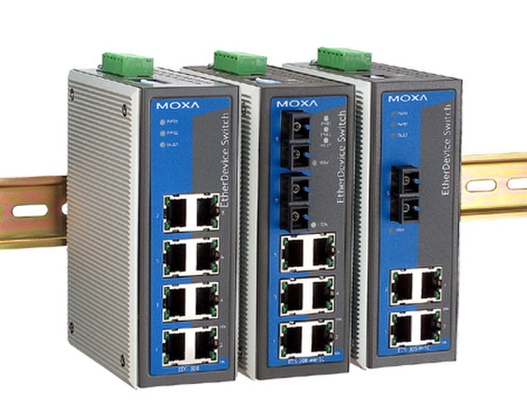 Moxa EtherDevice™ Switch EDS-308, 1 x multi, SC connector Unmanaged