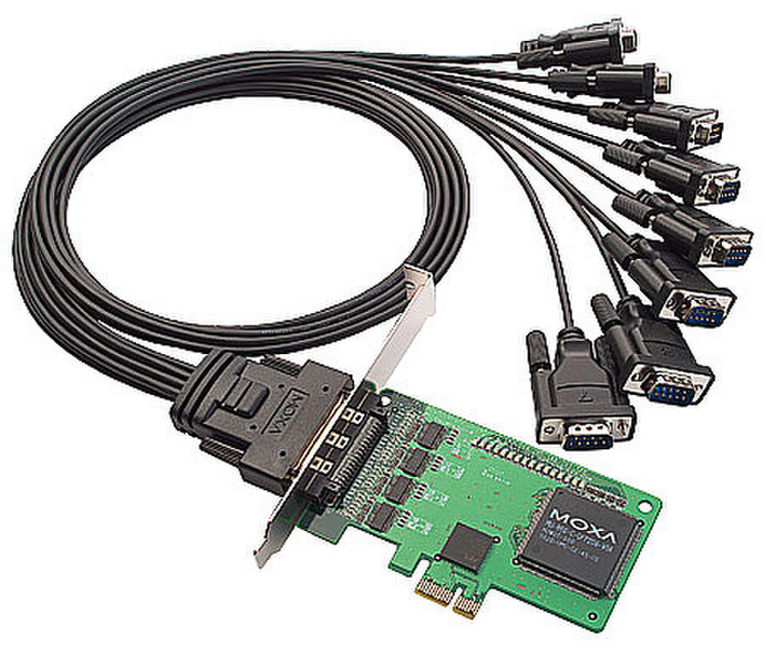 Moxa CP-168EL 8-port RS-232 PCI Express x1 Serial Board 7.5Mbit/s Netzwerkkarte