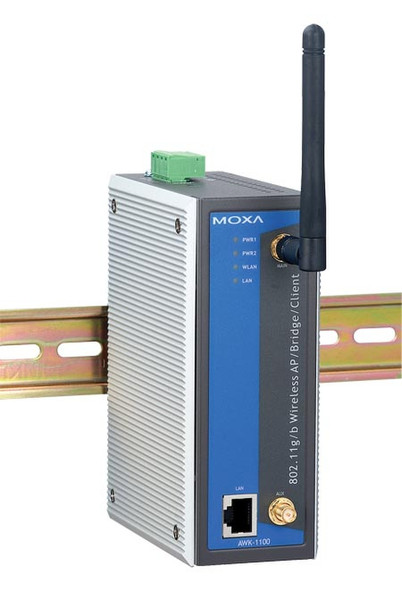 Moxa AWK-1100 Industrial Wireless AP/Bridge/AP Client 54Mbit/s Energie Über Ethernet (PoE) Unterstützung WLAN Access Point