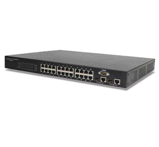 Edge-Core 24-port L2 Fast Etherent Standalone PoE Switch Managed L2 Power over Ethernet (PoE) Black