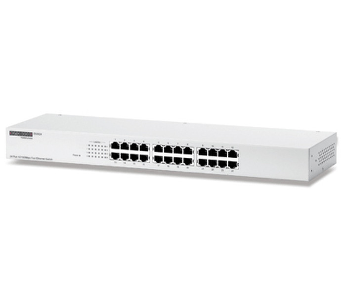 Edge-Core 24-port Fast Ethernet Unmanaged Switch Unmanaged White