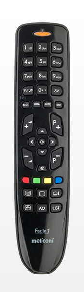Meliconi Facile 1 IR Wireless press buttons Black remote control
