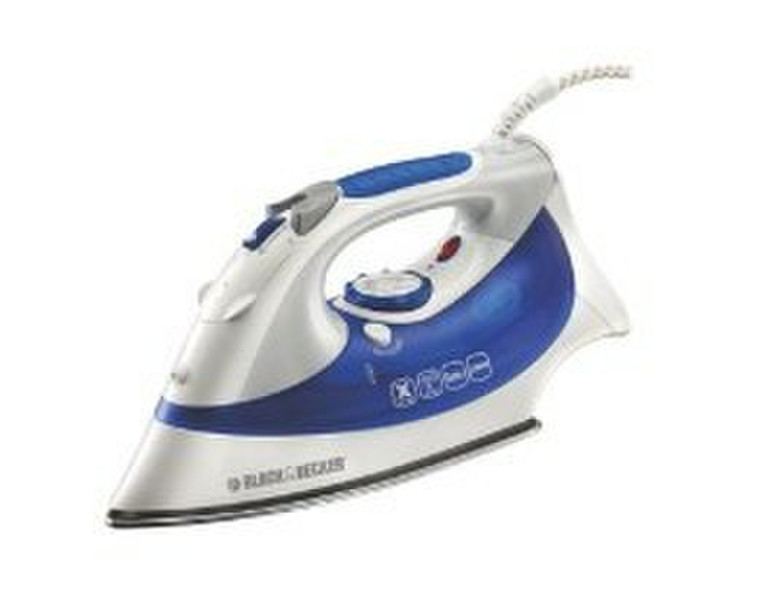 Black & Decker XT2200 Dry & Steam iron Stainless Steel soleplate 2000W Blue,White iron