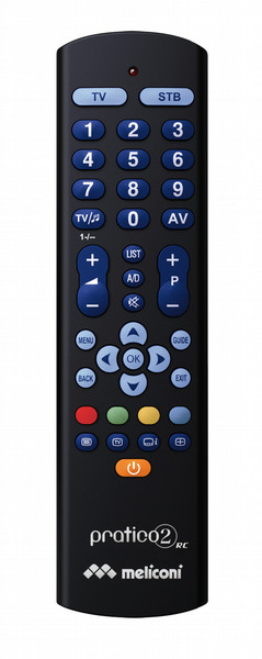 Meliconi Pratico 2 IR Wireless press buttons Black remote control