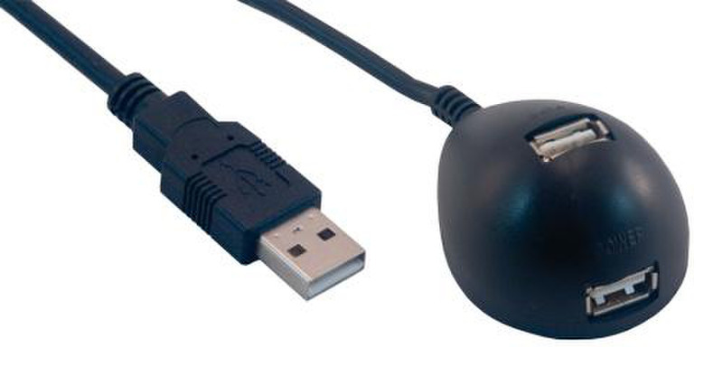MCL USB2-SAMF/N 480Мбит/с Черный хаб-разветвитель