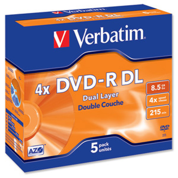 Verbatim 8.5GB DVD-R Dual Layer 4x 8.5ГБ DVD-R DL 5шт