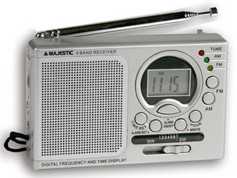 New Majestic RTD-186S Портативный Цифровой Cеребряный радиоприемник