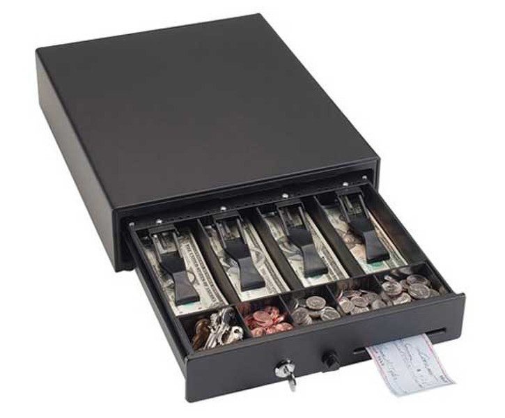 MMF Cash Drawer VAL-u Line Stainless steel Black cash box tray