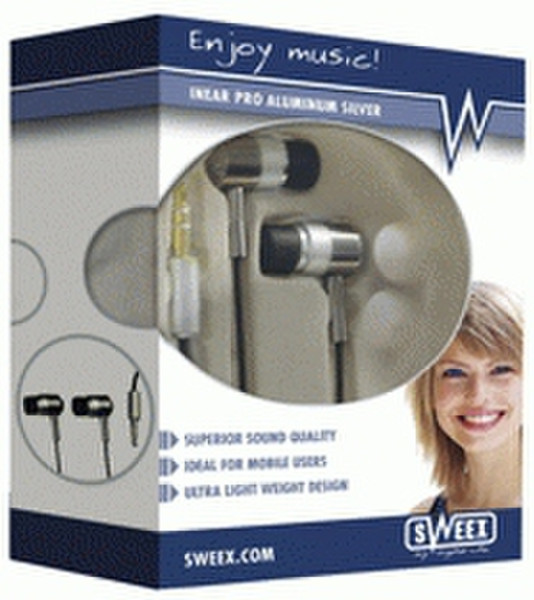 Sweex In-ear Pro Aluminum Silver