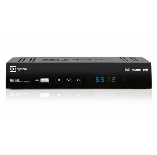 TELE System TS6512HD Terrestrial Full HD Черный приставка для телевизора