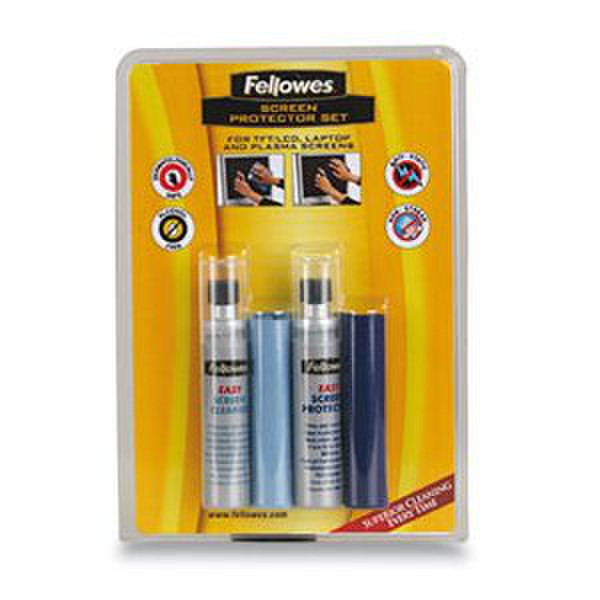 Fellowes Screen protector kit LCD/TFT/Plasma Equipment cleansing wet/dry cloths & liquid 25мл