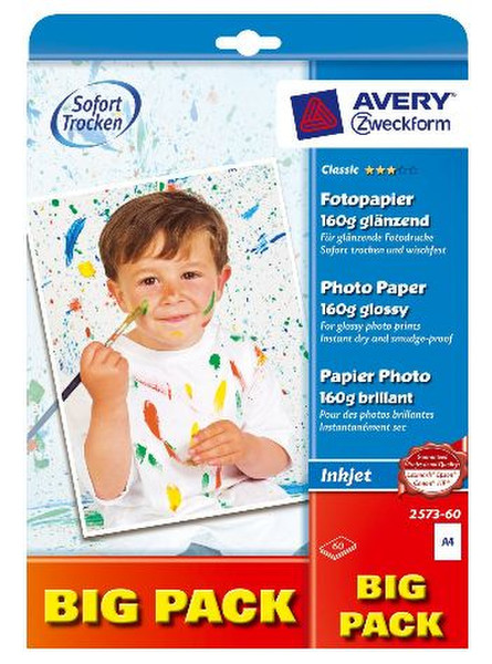 Avery 2573-60 A4 Glanz Weiß Fotopapier