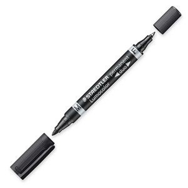 Staedtler Lumocolor Duo Тонкий пулевидный наконечник Черный 1шт перманентная маркер