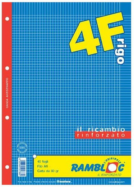 Rambloc 90524038S A5 40sheets Blue,Red,Yellow writing notebook