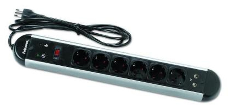 Fellowes 99184 6AC outlet(s) 2m Black,Silver surge protector