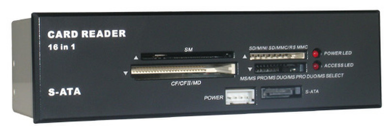 MS-Tech LU-161S Multi Card Reader SATA Черный устройство для чтения карт флэш-памяти