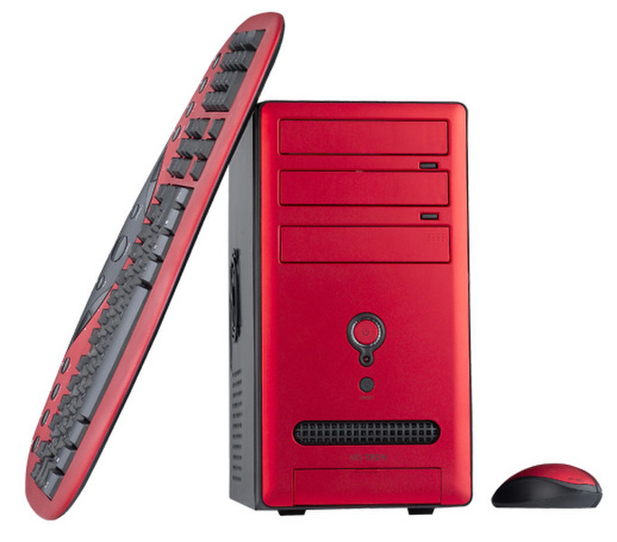 MS-Tech LC-310 Midi-Tower Red computer case