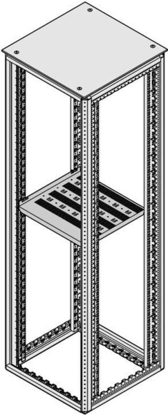 Schroff 19'' stationary shelf, 1 U, full depth rack