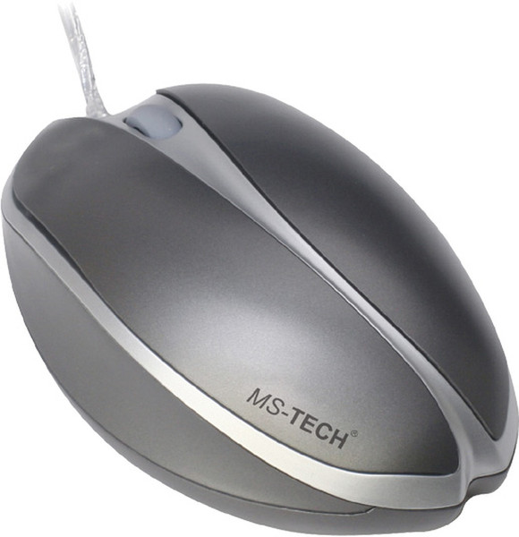 MS-Tech SM-65 USB+PS/2 Optisch 800DPI Silber Maus